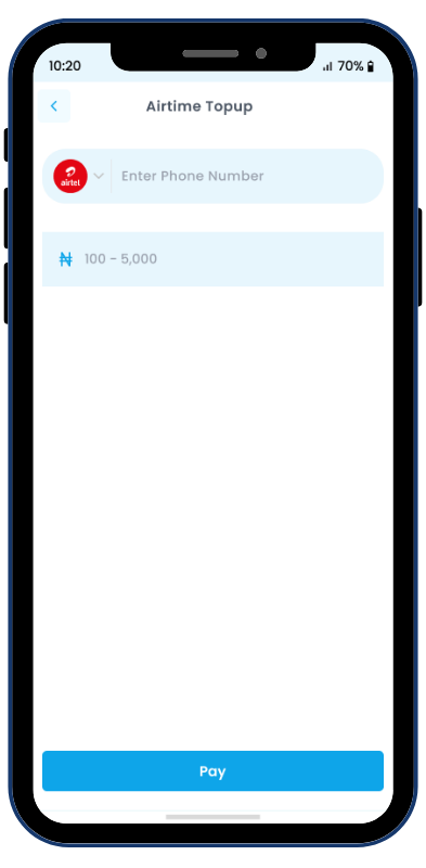 Instant Recharge Airtime.