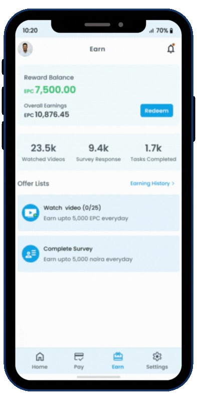 Turn watch time into Earning.